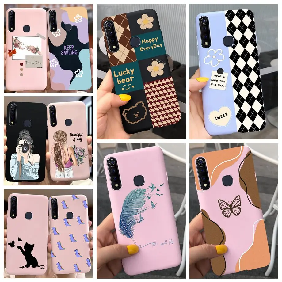 Противоударный товар для Vivo Z5X, яркий чехол для VivoZ1 Pro, Мягкая силиконовая задняя крышка Jelly Girl, цветной блок 6,53 дюйма, чехлы