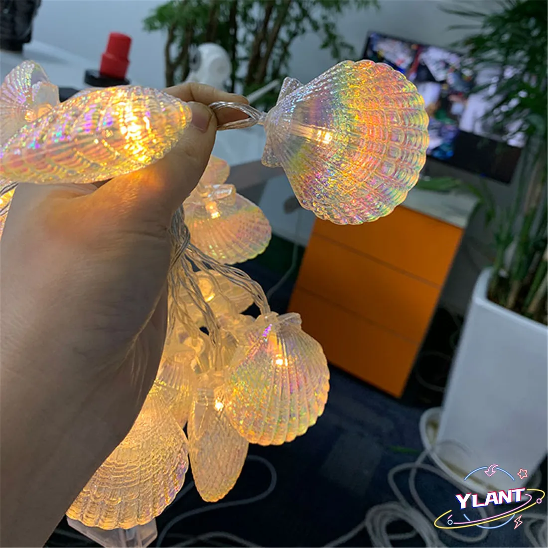 

Seashell String Lights for Holiday Decoration Battery Powered Shell Fairy Lights for Terrace Garden Party Christmas Tree Decor
