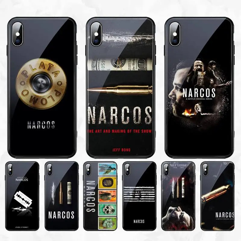 Чехол NARCOS из закаленного стекла для Iphone 11 12 13 Pro Max 7 8 Plus X Xr Xs |