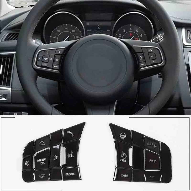 

Car Steering Wheel Trim for Jaguar XE XF F-PACE E-PACE F-TYPE Aluminum Alloy Car Steering Wheel Button Sequin Interior Accessori