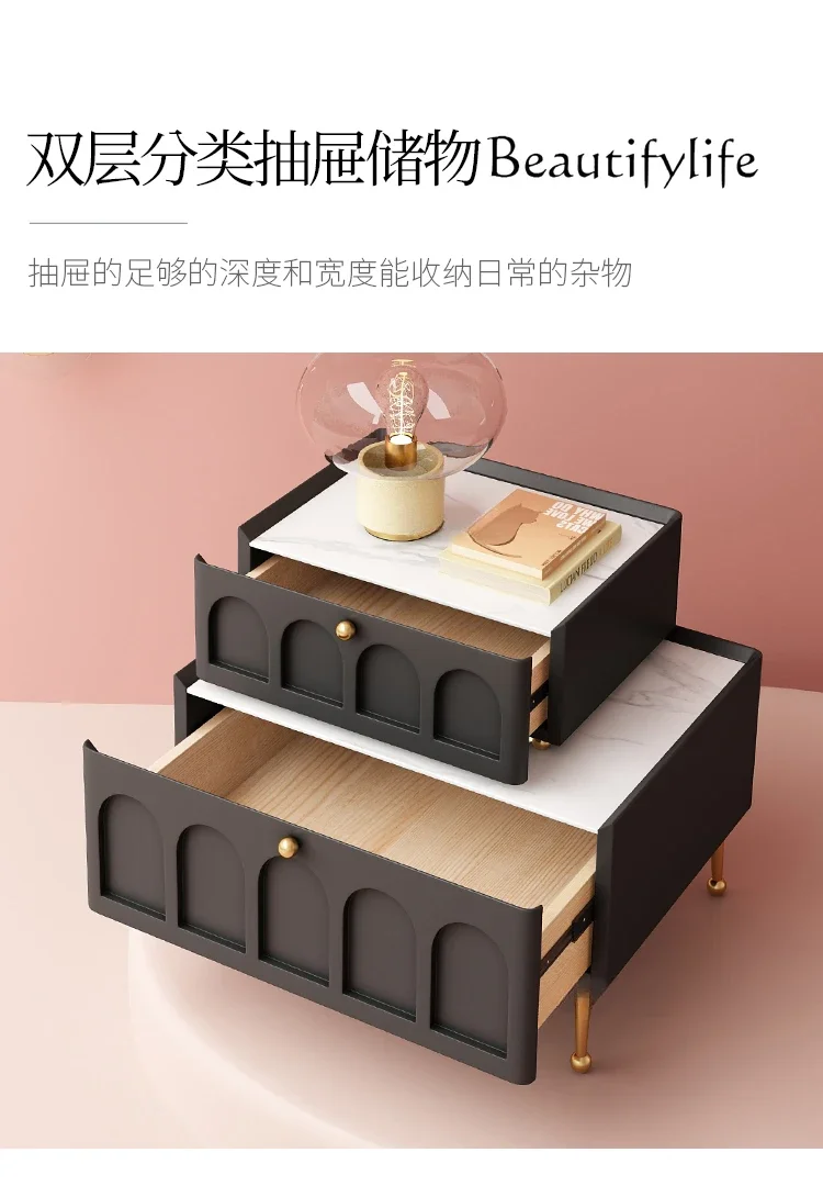 Прикроватная тумбочка в скандинавском стиле простой прикроватный шкаф для