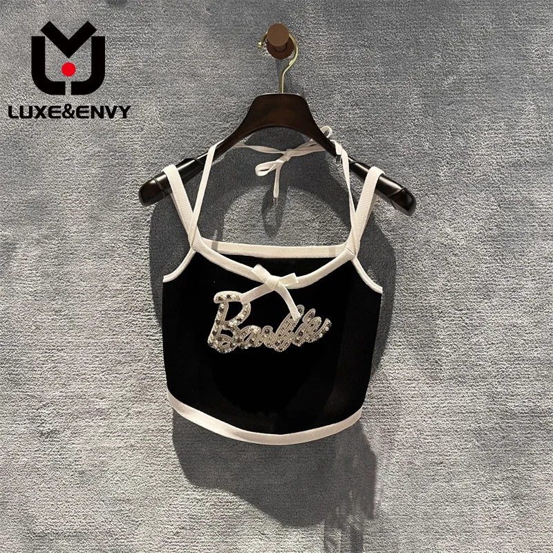 

Роскошный стильный весенний жилет люкс & ENVY, новинка 2023, майка на бретелях, модная и модная женская одежда с жемчужинами