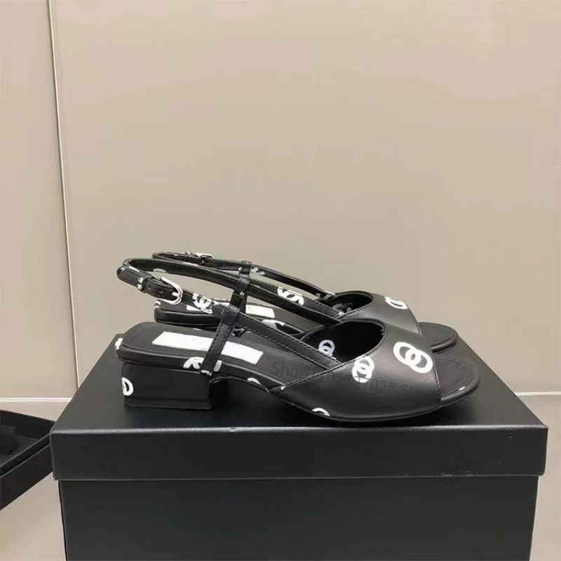 Classic Women Sandals Fashion Luxury High Heels Women High Quality Designer Sandals Vacation Beach Shoes 2023 New Ladies Shoes