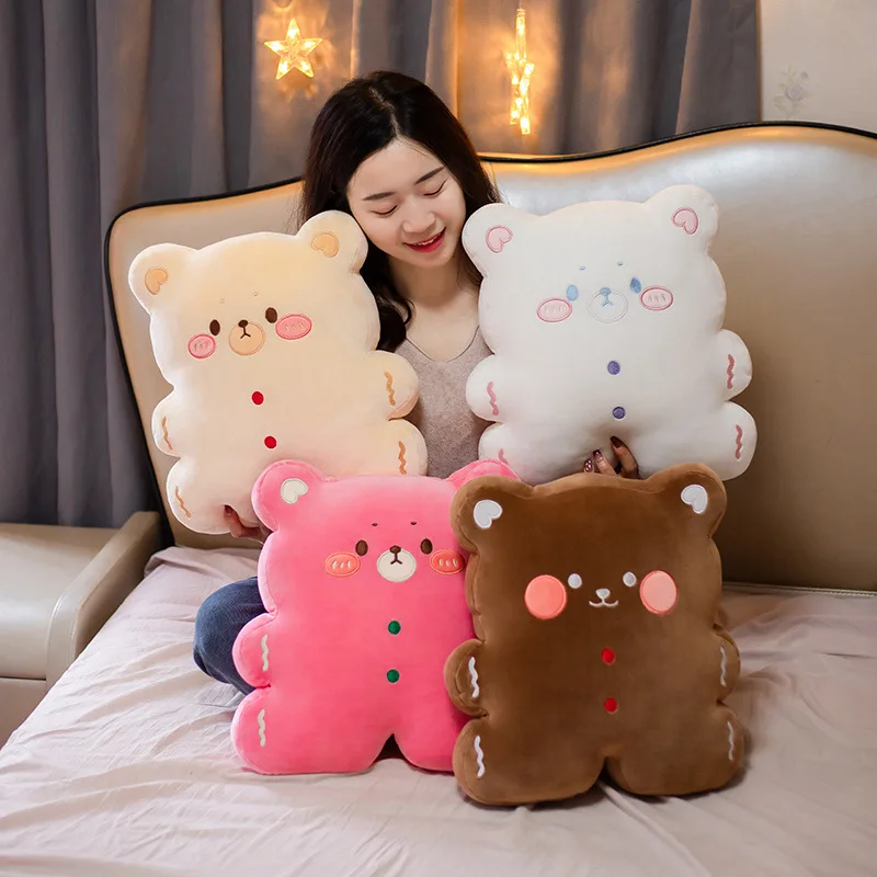 

Zqswkl 40cm bear pillow plush toy home 2-in -1 blanket office learning life birthday gift soft pillow hugs cute stuffed toys