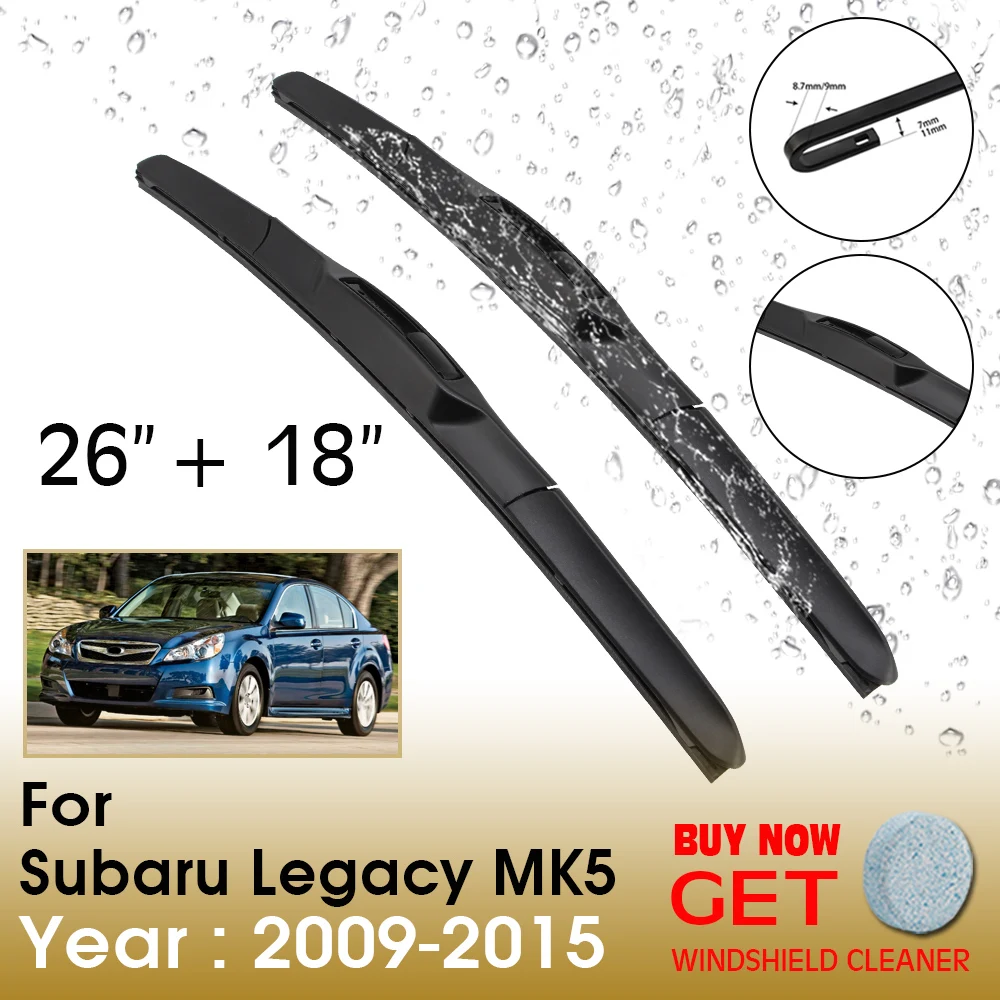 

Car Wiper Blade For Subaru Legacy MK5 26"+18" 2009-2015 Front Window Washer Windscreen Windshield Wipers Blades Accessories