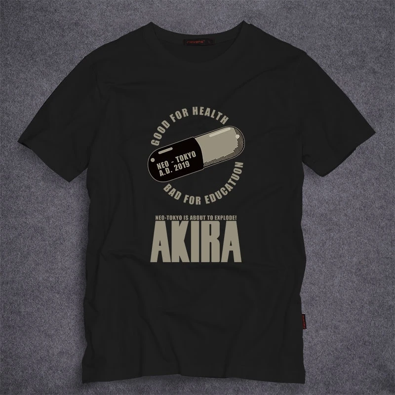 

Лидер продаж, Мужская модная футболка с японским аниме Akira Capsule, Мужская Дизайнерская хлопковая Футболка с принтом, футболка на заказ