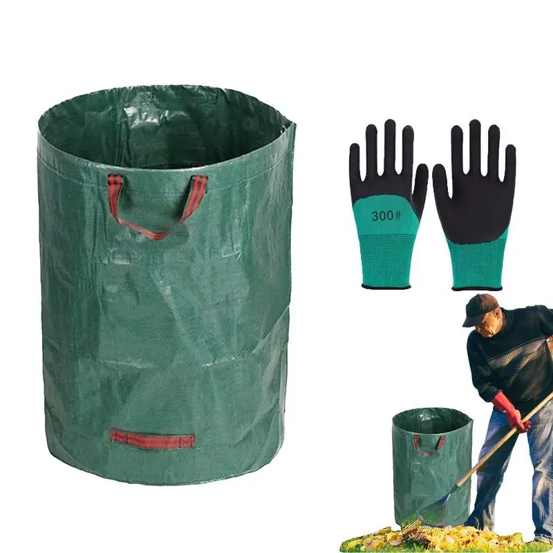 

Large Capacity Heavy Duty Garden Waste Bag Durable Reusable Waterproof Yard Leaf Weeds Grass Container Storage Dead Leaves Bin