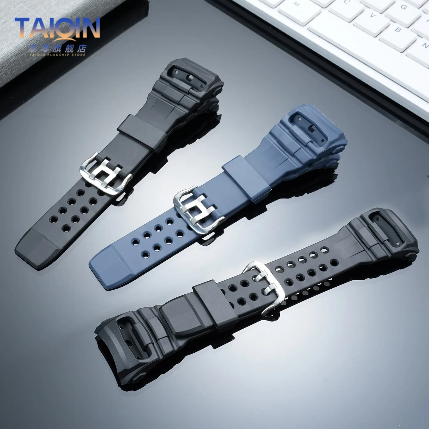 Фото Ремешок из мягкой силиконовой смолы GWN Q1000 для часов Casio G-Shock 5477 GWN-Q1000, водонепроницаемый сменный ремешок для часов №3