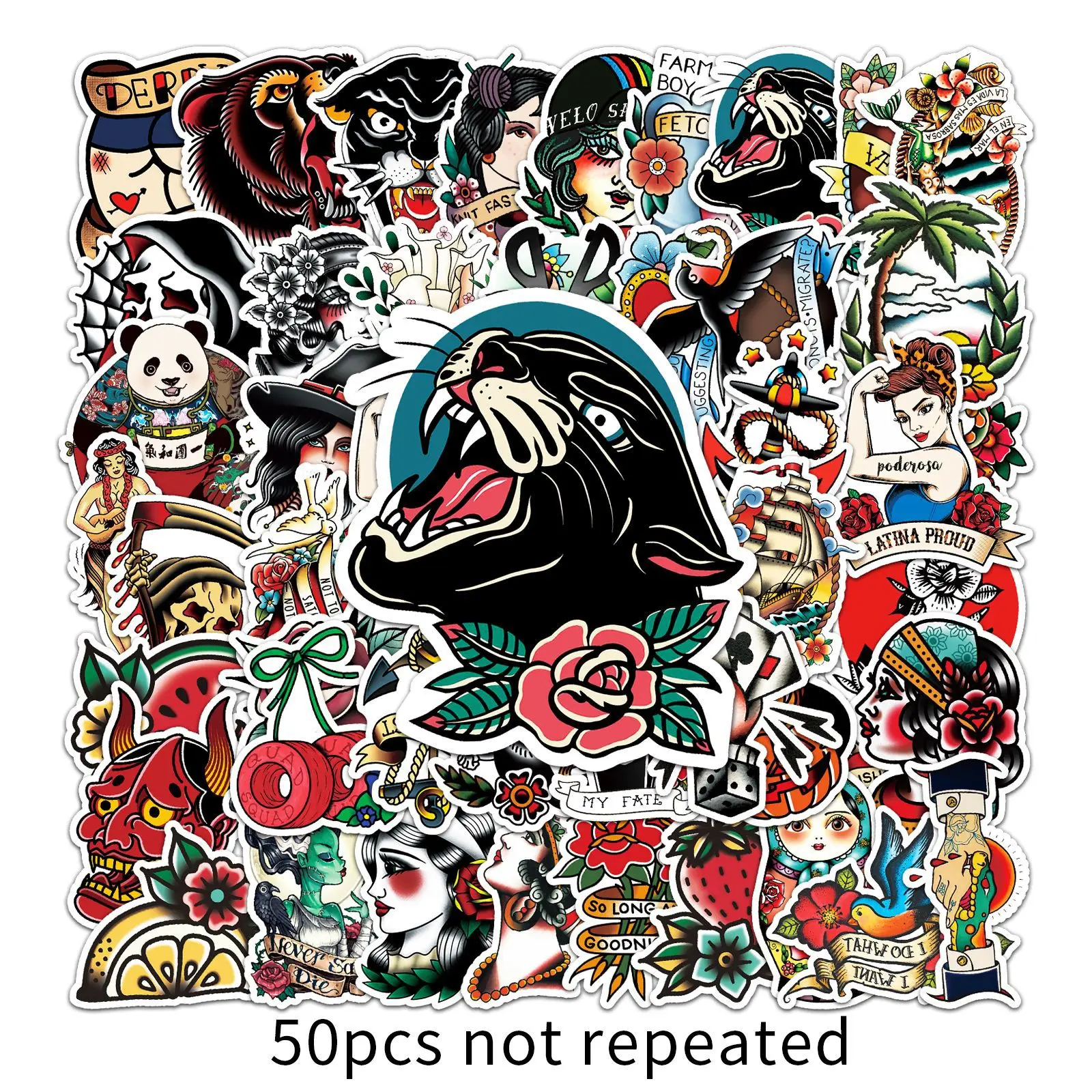 

Stickers Cartoon Tattoo Graffiti Car Guitar Notebook Aesthetic Laptop Scrapbooking Motorcycle Stationery Free Shipping Items