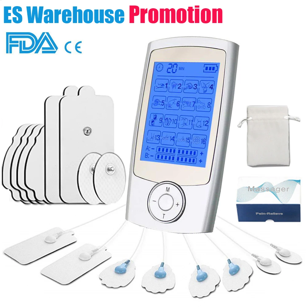 

2022 TechCare Mini TENS Massager Unit Lifetime Machine for Drug Free Back Pain Management and Rehabilitation Therapy