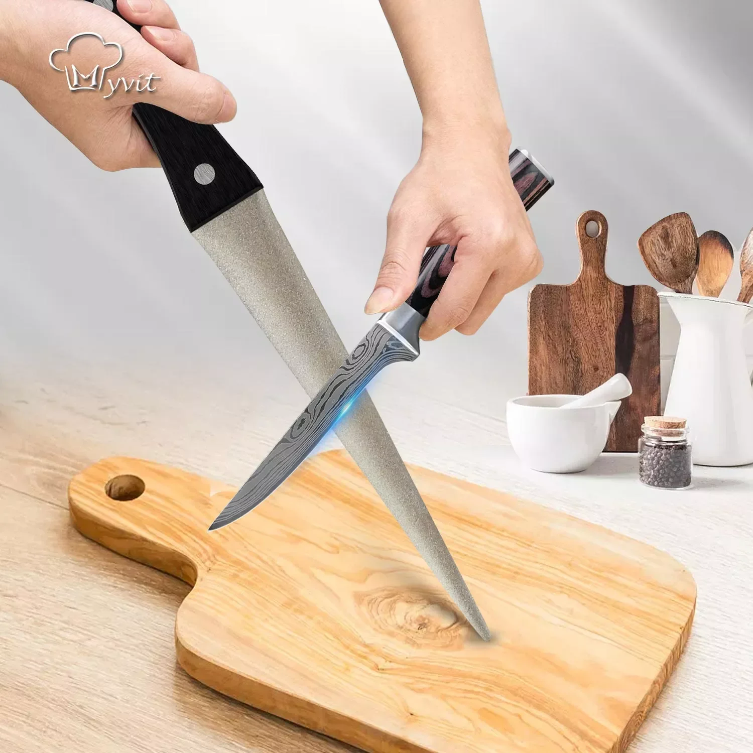 

Diamond Knife Sharpener Knife Sharpening Steel Curved Surface for Knife Scissors Honing Whetstone Stone Kitchen Grinding Tool