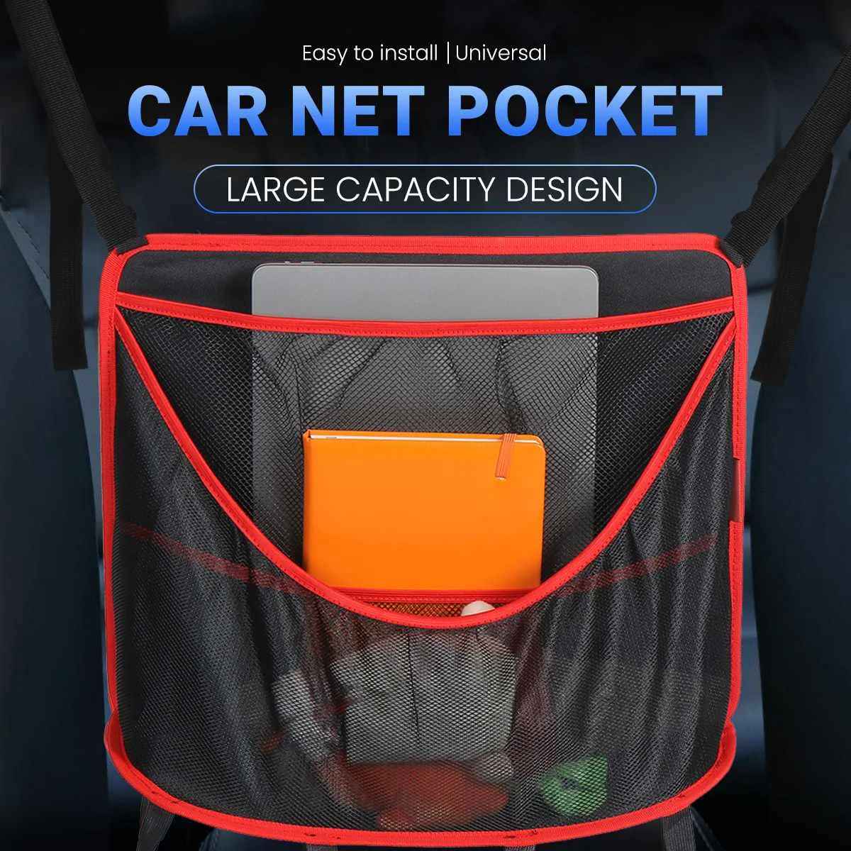 

Car Net 6-Pocket Handbag Holder Car Seat Storage Between Seat Storage Pet Net Barrier Dog Net Barrier Auto Interior Accessories