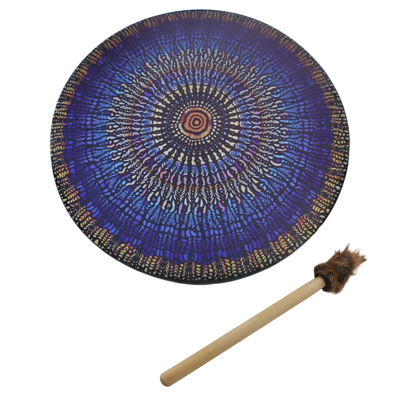 Shaman Drum Tree Of Life Ornament Wooden Shamanic Drum Percussion Frame Drum Music Spiritual Shaman Drum With Drum Stick
