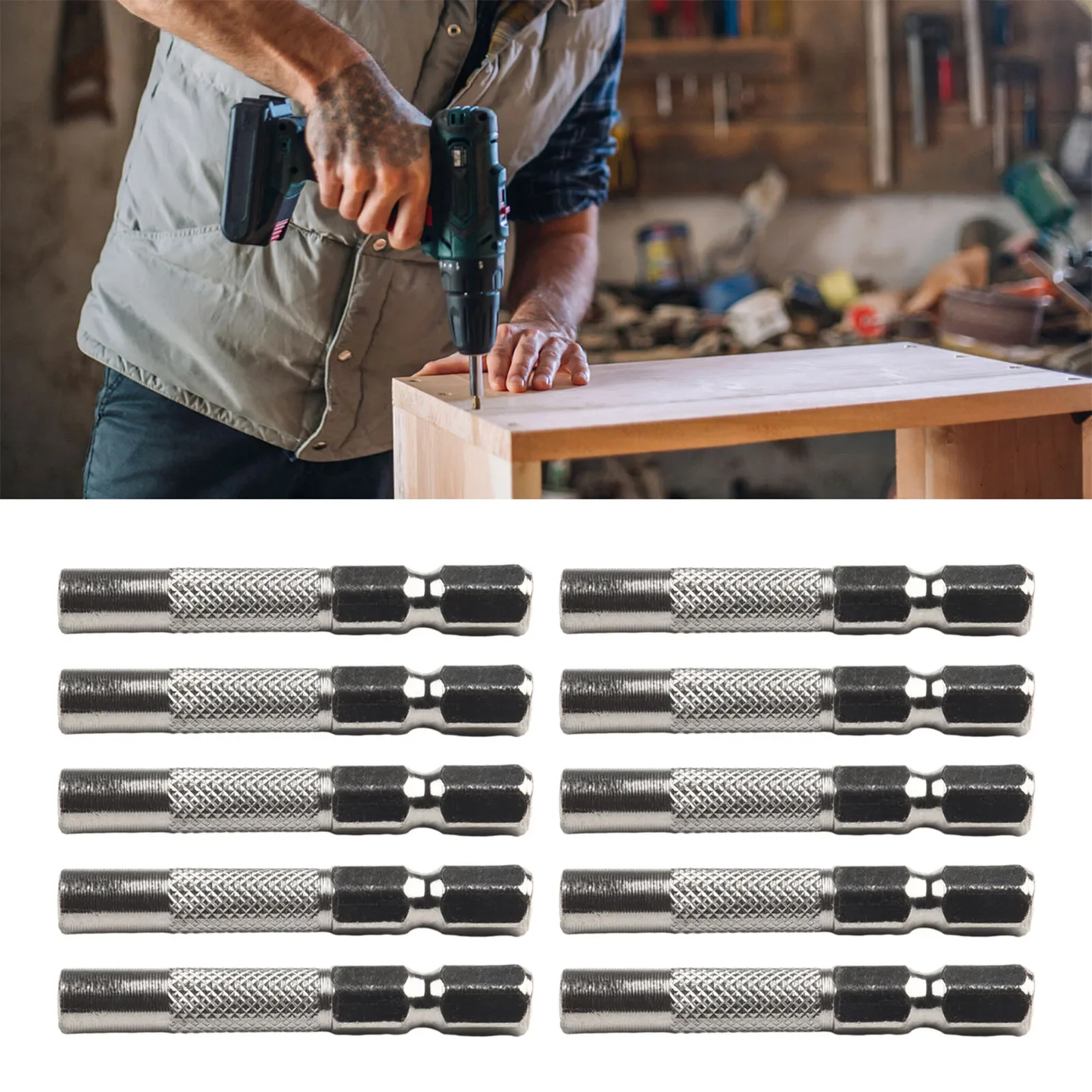 10 шт. шестигранный хвостовик 6 35 мм адаптер для вставки бит до 4 держатель