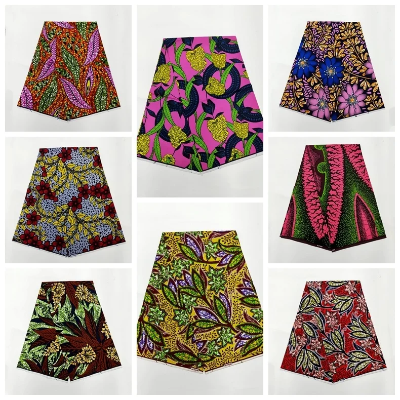 

2022 New Ankara African Real Wax Fabrics Nigerian Wax Print Fabric High Quality 100% cotton wax Style Fabrics For Patchwork