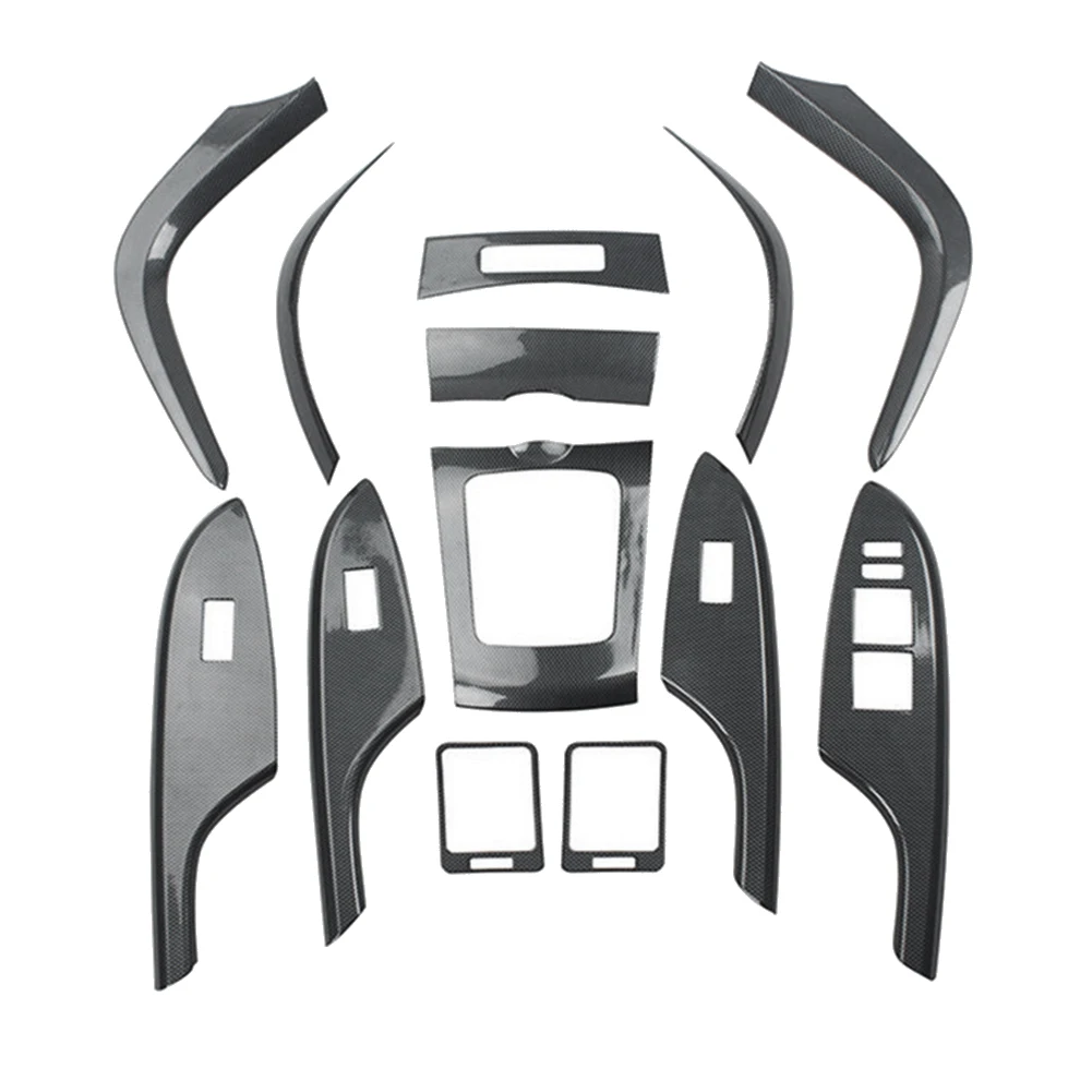 

13Pcs Car Interior Center Control Shift Panel Frame Cover Window Switch Trim for Toyota Corolla 2007 - 2013 MT