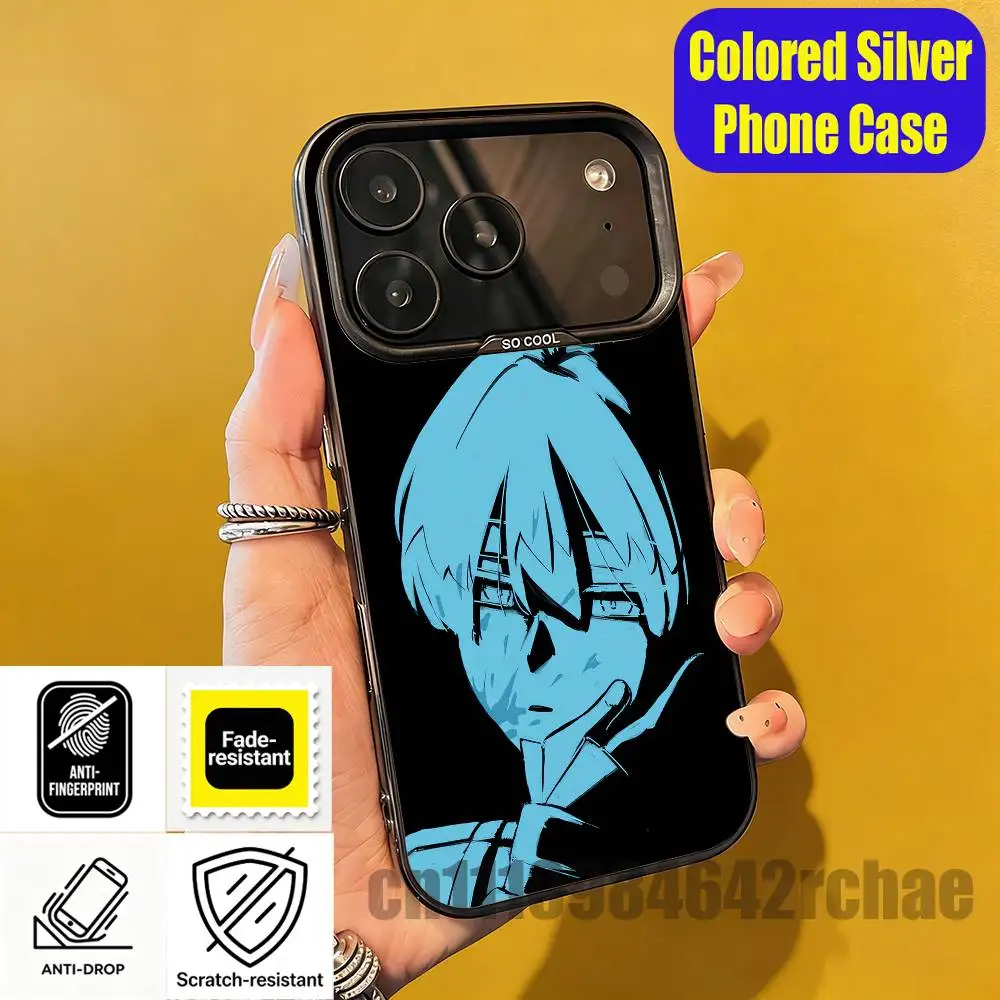 Фото Чехол для телефона Kayano Mikoto M-MILGRAM для iPhone 14 16 12 15 13 17 11 E Pro Max Plus Air Mini, серо-серебристый корпус. №4