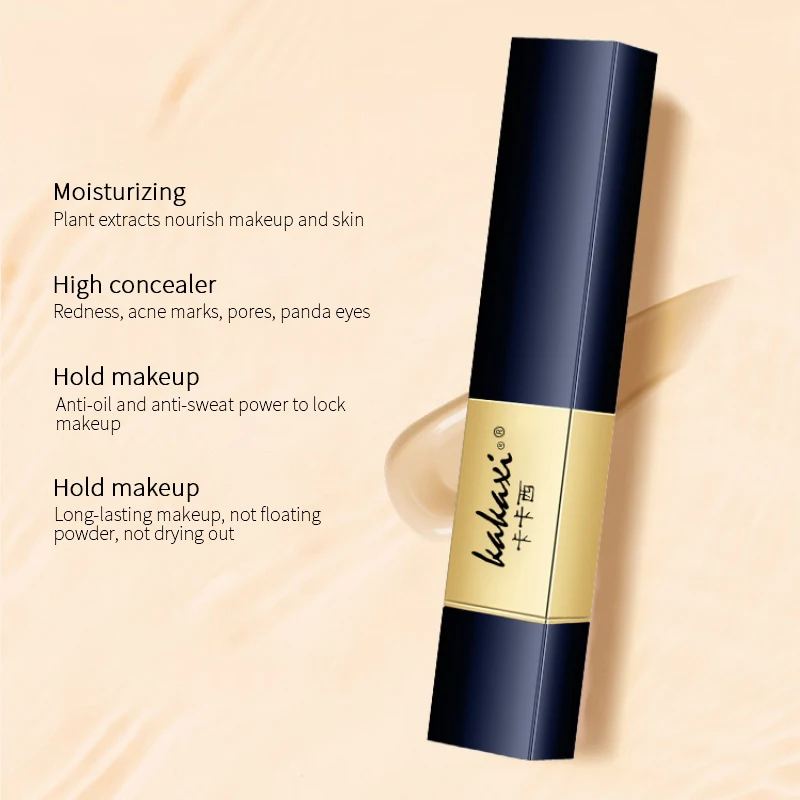 

Double-head Facial Foundation Stick Concealer CC Stick Highlight Contouring Stick Coverage Moisturizing Makeup Basic Cosmetic