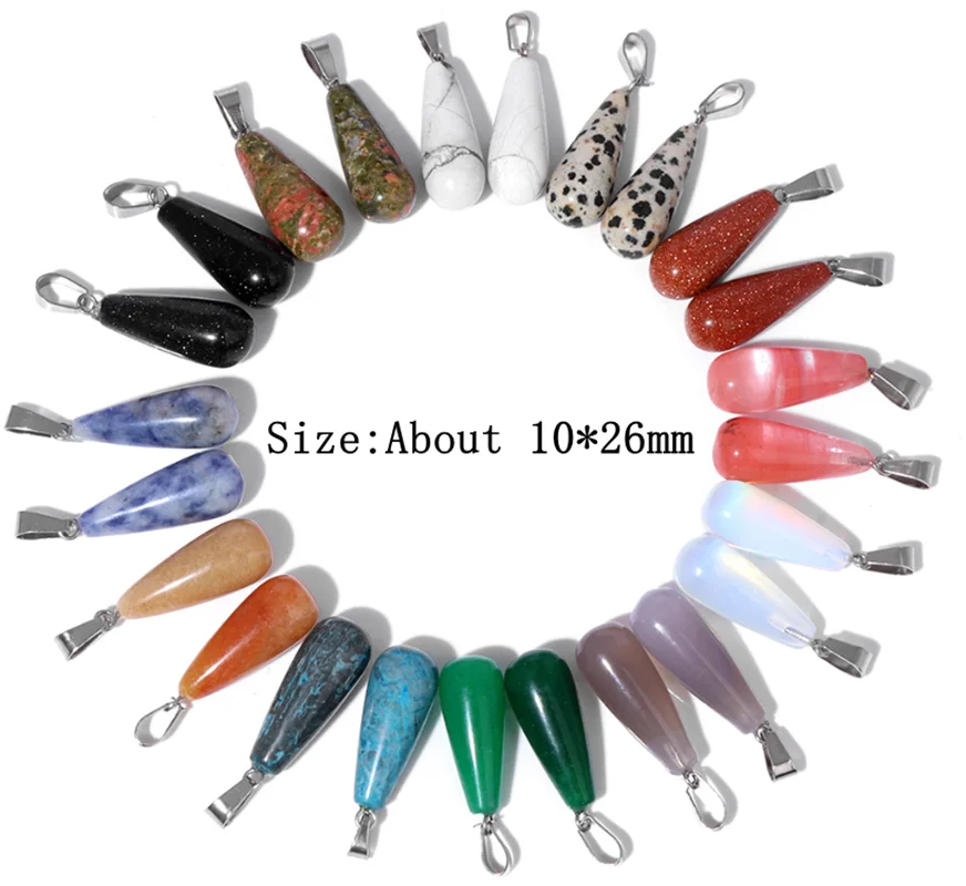 Подвески из натурального камня 10 шт./лот подвески натуральных капель воды камень