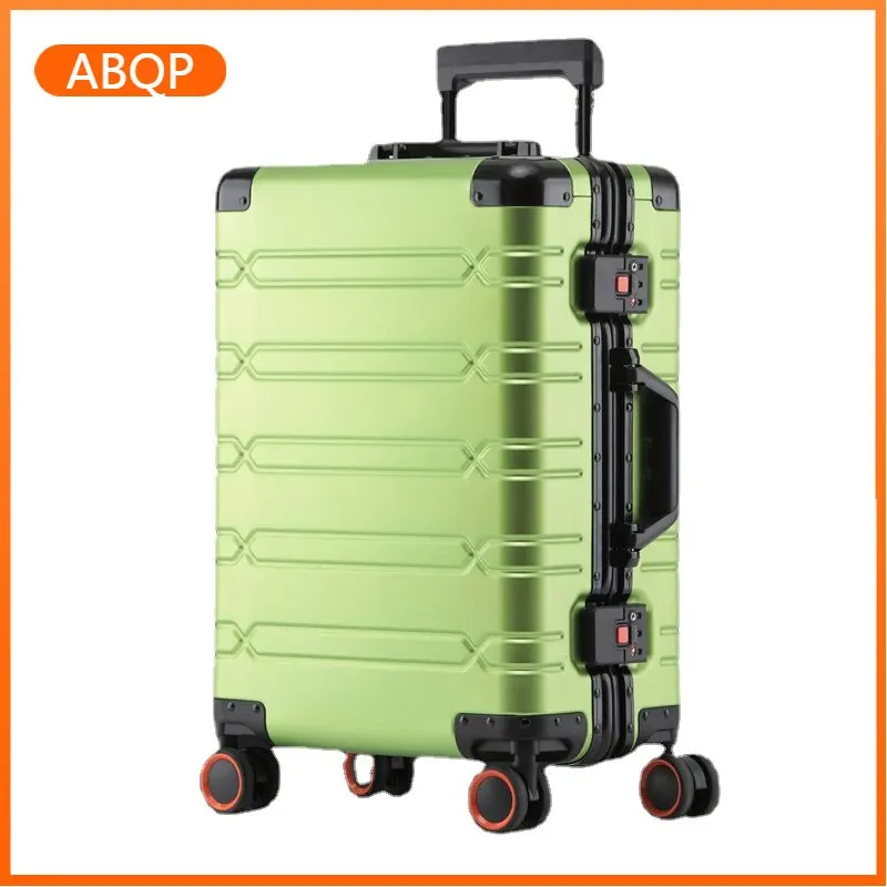 20 inch all-aluminum carry-on suitcase male universal wheel trolley case female 24 inch metal luggage set mala de viagem 캐리어