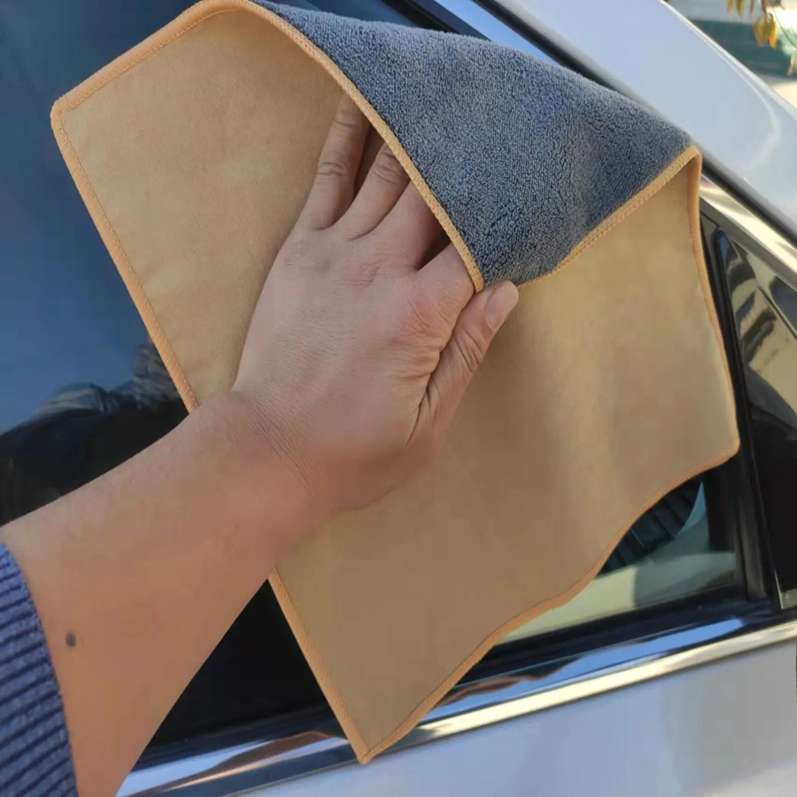 

Super Absorbent Car Drying Towel Thicken Soft Cleaning Cloth Double Glass Polishing Tool Side Dry& Wet Washable