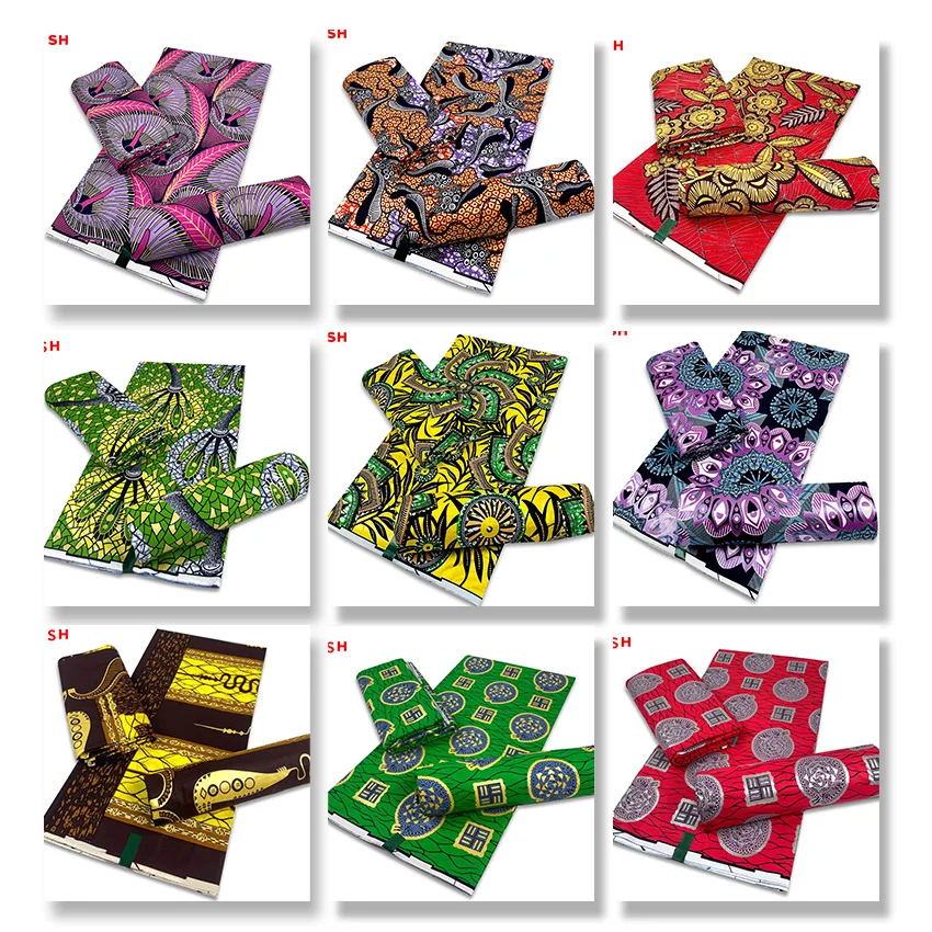 

African Gold Dust Golden Grand pagne africain super hollandais wax real fabric dutch is not easy to crack ghana