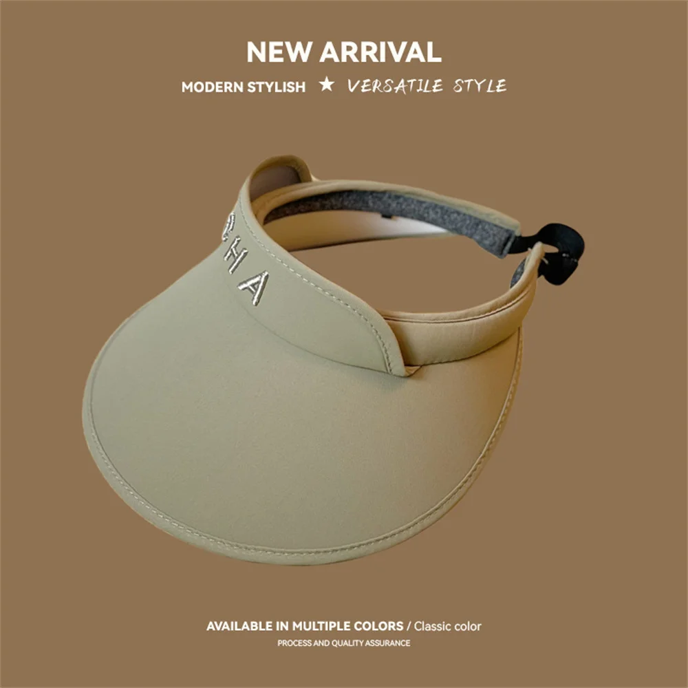 Empty Top Hat Non Irritating Adjustable Sun Hat Ventilate Non Fading Running Sun Protection Cap Beach Foldable Curled Hat Purity