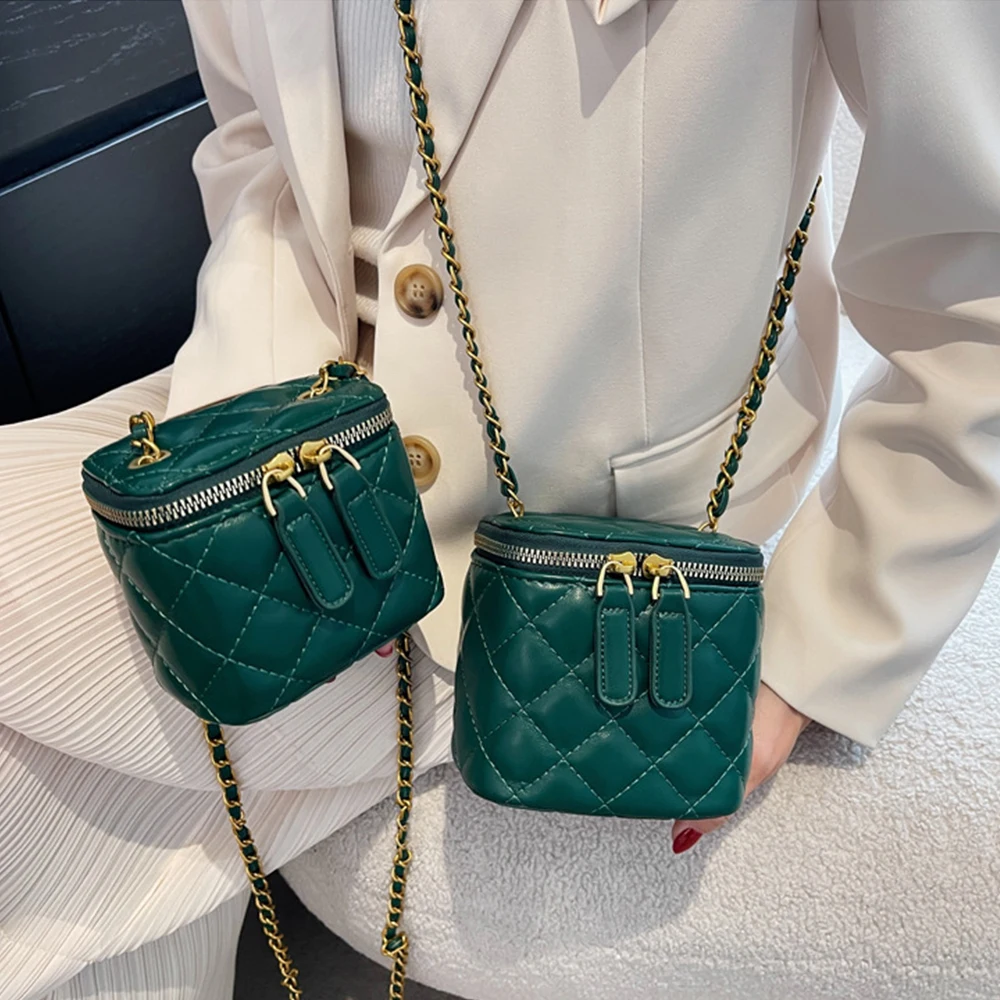 

Luxury Mini Quilted Crossbody Sling Bag Cute Box Bags for Women 2022 Brands Chains Lingge Shoulder Bag Handbag and Purses New