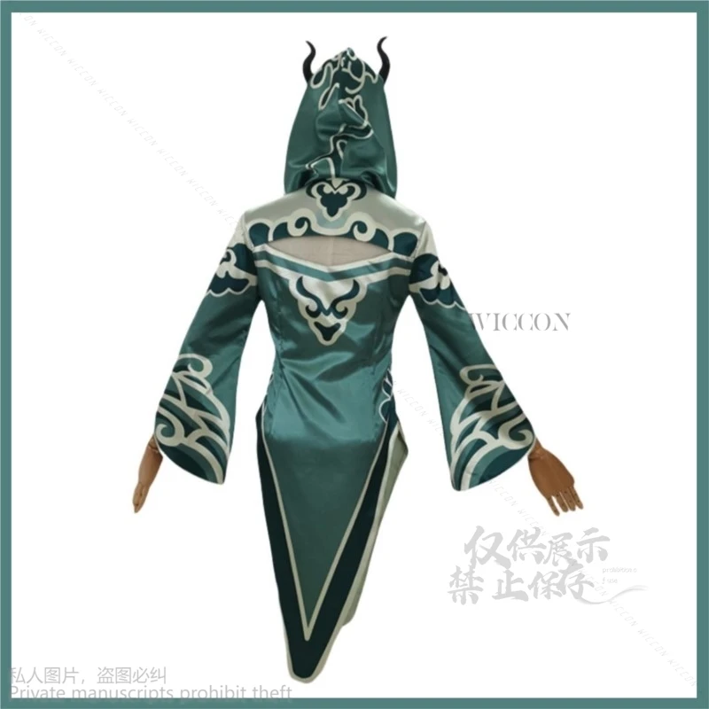 Фиона Гилман Жрица Косплей Аниме Игра Identity V Cos Костюм Зеленое Платье С Капюшоном