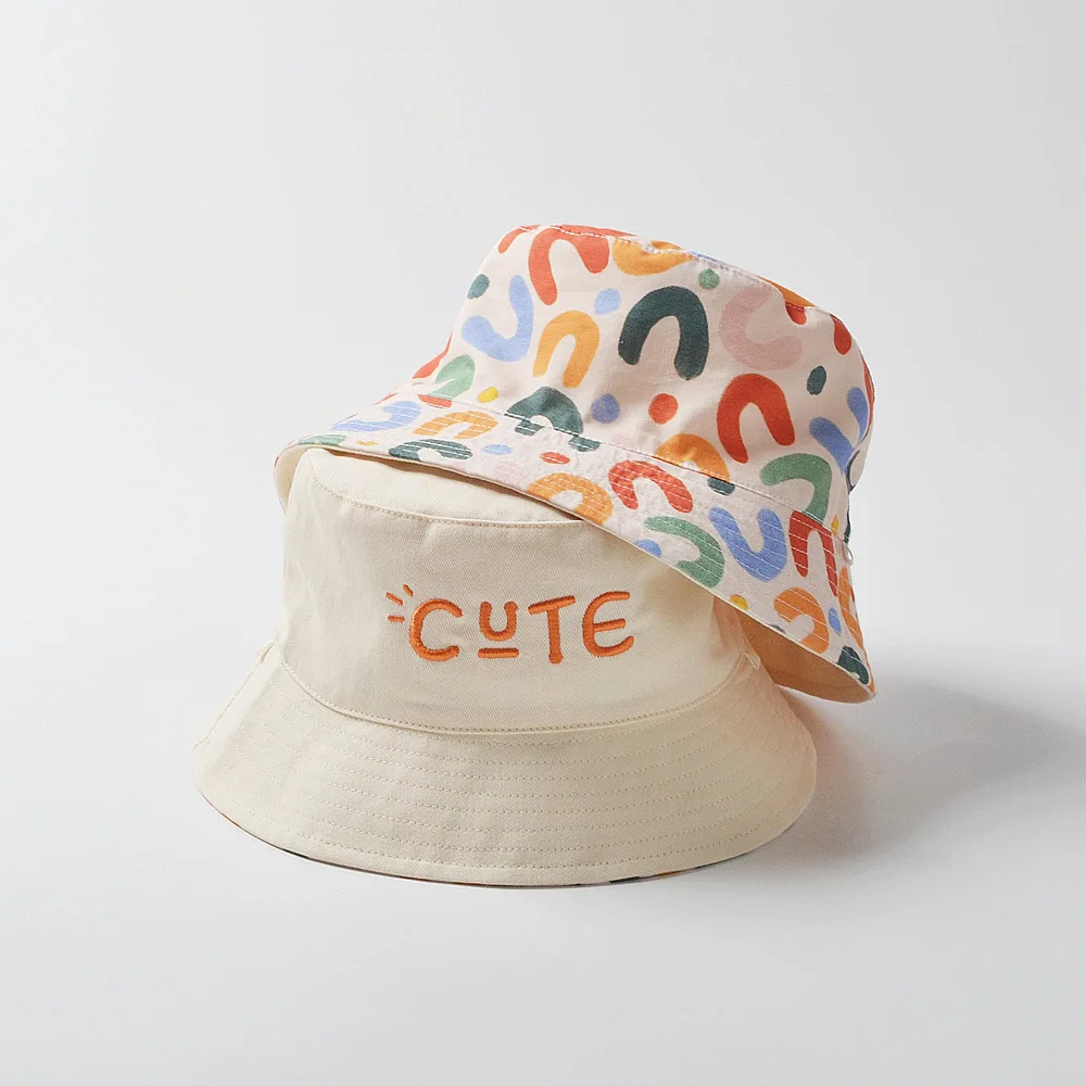 Детская Панама с вышивкой в виде букв для отдыха на открытом воздухе |