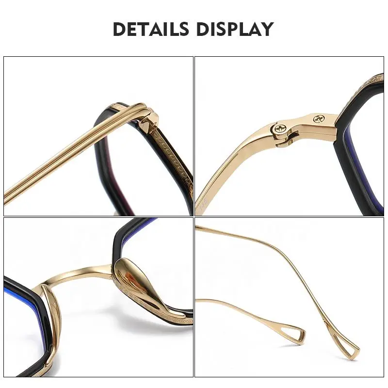 Модные оправы OLAMINS овальные многоугольные черные сокет прямоугольные