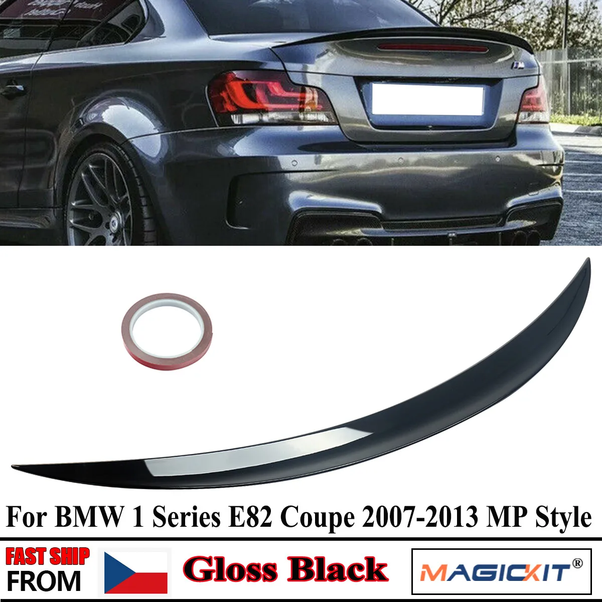 

Стильный задний спойлер E82 МП, автомобильное крыло для BMW 1 серии 2007-2013, двухдверное купе, 1 м, E88, автомобильный Стайлинг, заднее крыло багажника