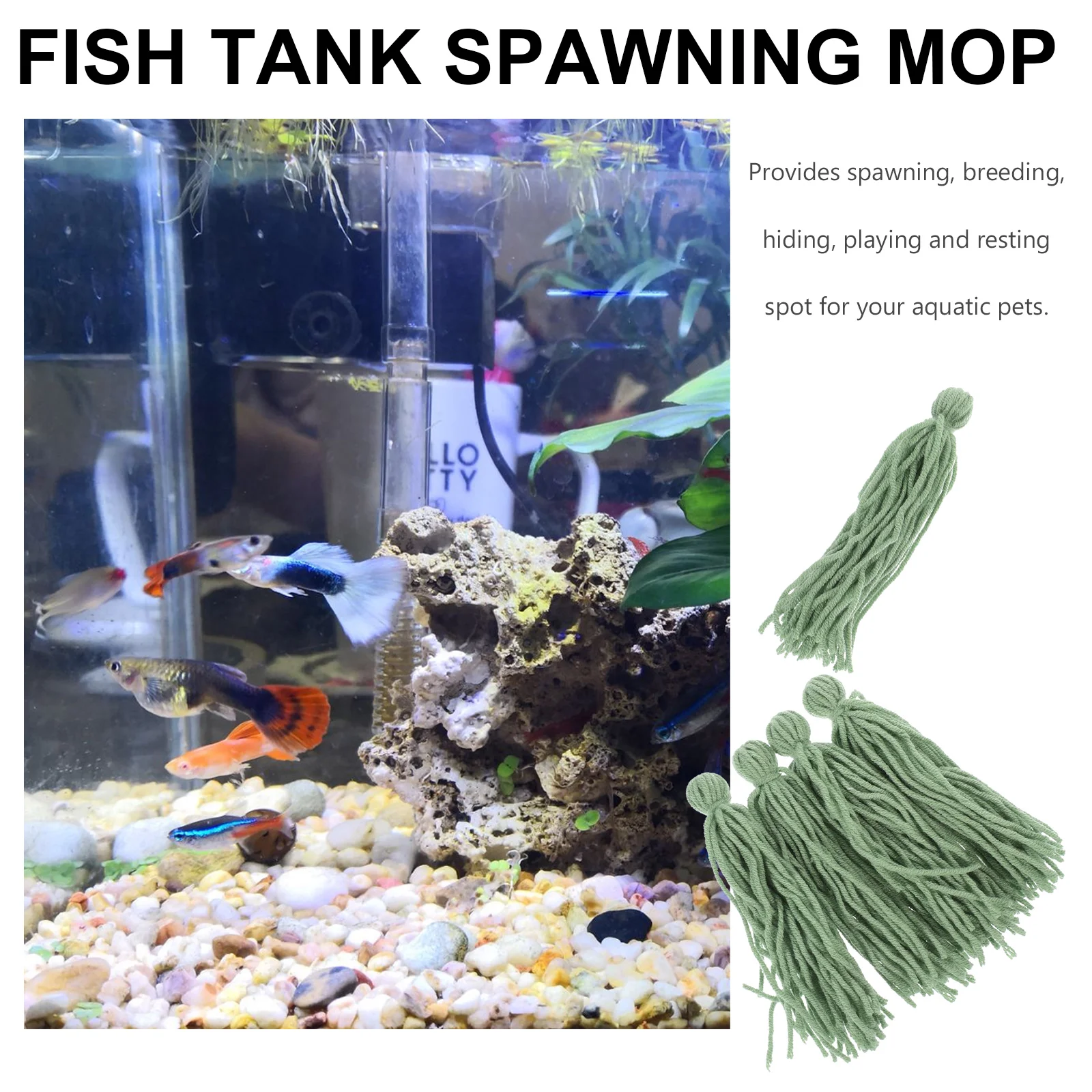Fish Tank Spawning Mop Breeding for Mops Tool Adornment Aquarium Barrel Shrimp Angelfish