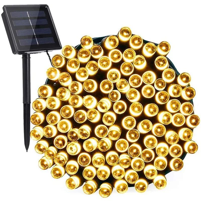 

Solar LED String Lights 72ft 200 LED 8 Modes Waterproof Solar Fairy Lights for Garden, Patio, Fence, Balcony, Outdoors