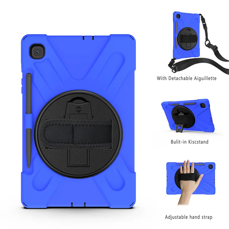 Resistente à Prova de Choque Case para Samsung Galaxy Tab s6 Lite P610 P615 P619 P613 T867 T860 T865 Crianças Capa Suporte Alça de Ombro