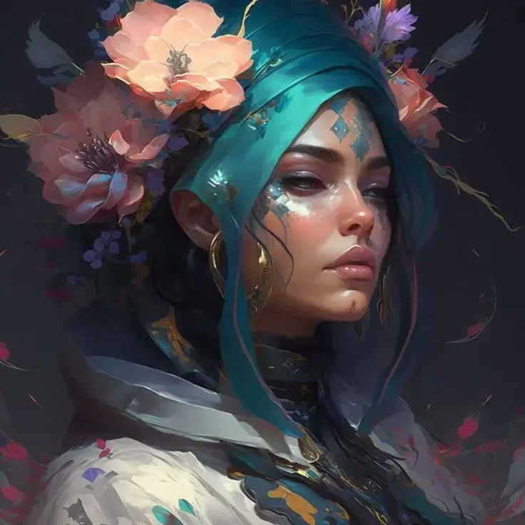 Абстрактный платок Monalt на холсте