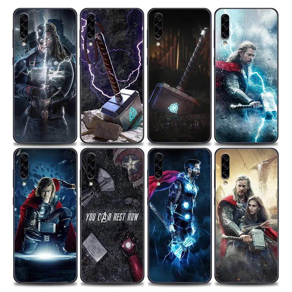 

Phone Case for Samsung A10 A20 A30 A30s A40 A50 A60 A70 A80 A90 5G A7 A8 2018 Soft Case Cover Marvel Thor