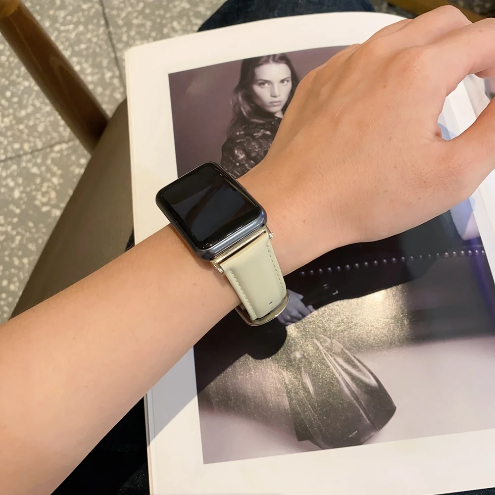 

Элегантный ремешок из натуральной кожи для Huawei Watch Fit /Fit, новый мягкий браслет для смарт-часов Hua Wei, подходит для женских мини-часов