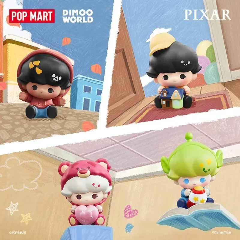Фото POP MART POP BEAN DIMOO WORLD PIXAR: Серия мини-кукол - Загадочная коллекционная фигурка-сюрприз, милые коллекционные фигурки, модели игрушек №3