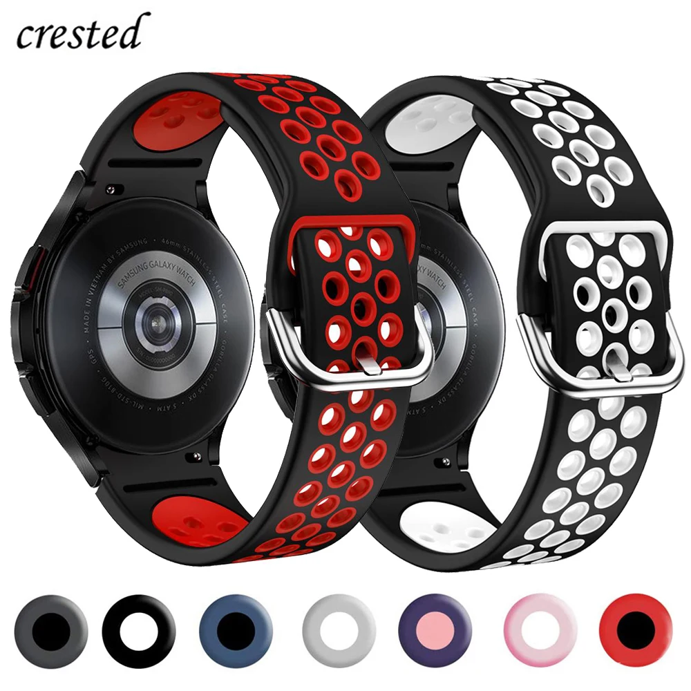 

Ремешок силиконовый для Samsung Galaxy Watch 4 44 мм 40 мм, спортивный браслет без зазора для Galaxy Watch 4 classic 46 мм 42 мм