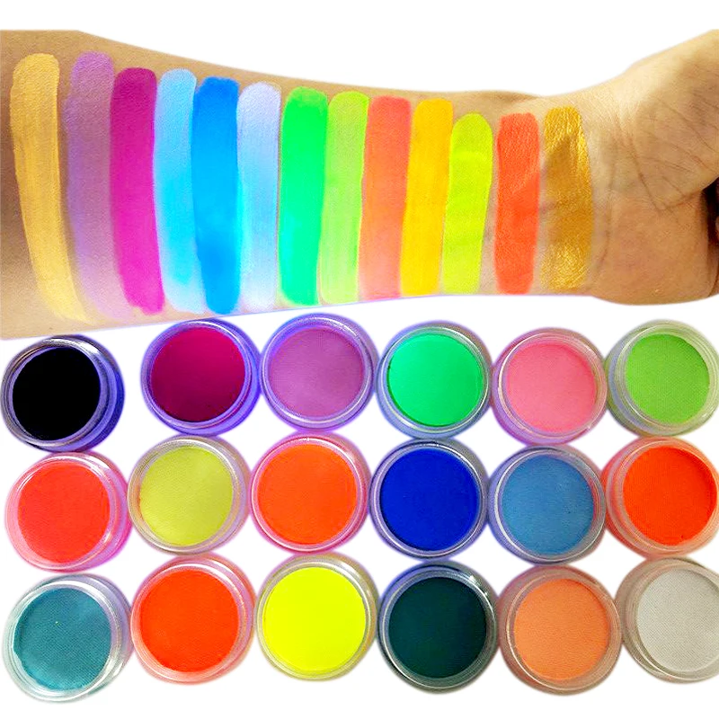 

10g Face Body Paint Fluorescent Color Neon Water Based Eyeliner No-Toxic Washable Supplies