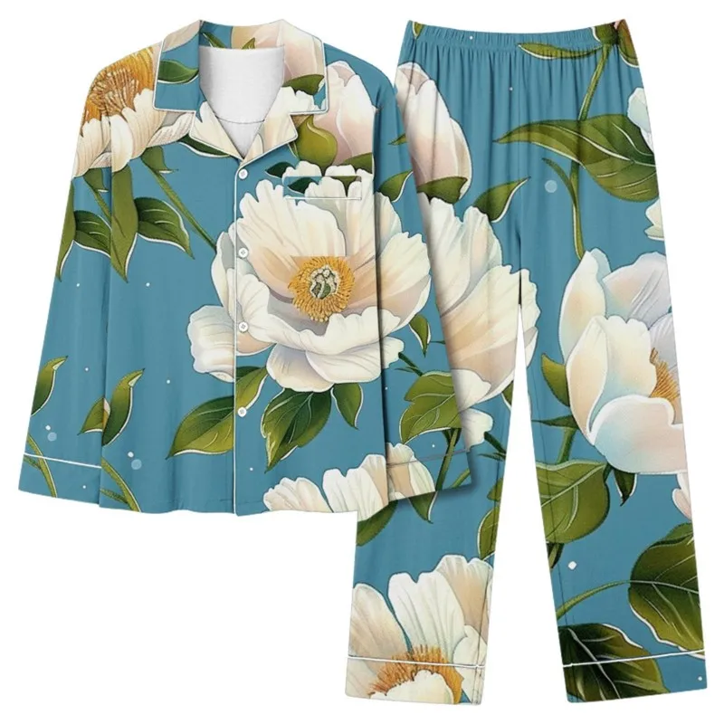 Женский комплект из двух предметов топ на пуговицах с цветочным принтом и