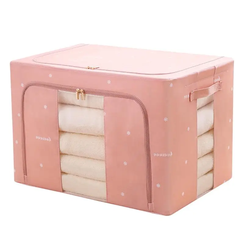 

Storage Bins For Clothes Transparent Window Quilt Finishing Box Clean And Dust-Free Household Large Foldable Closet Organizer