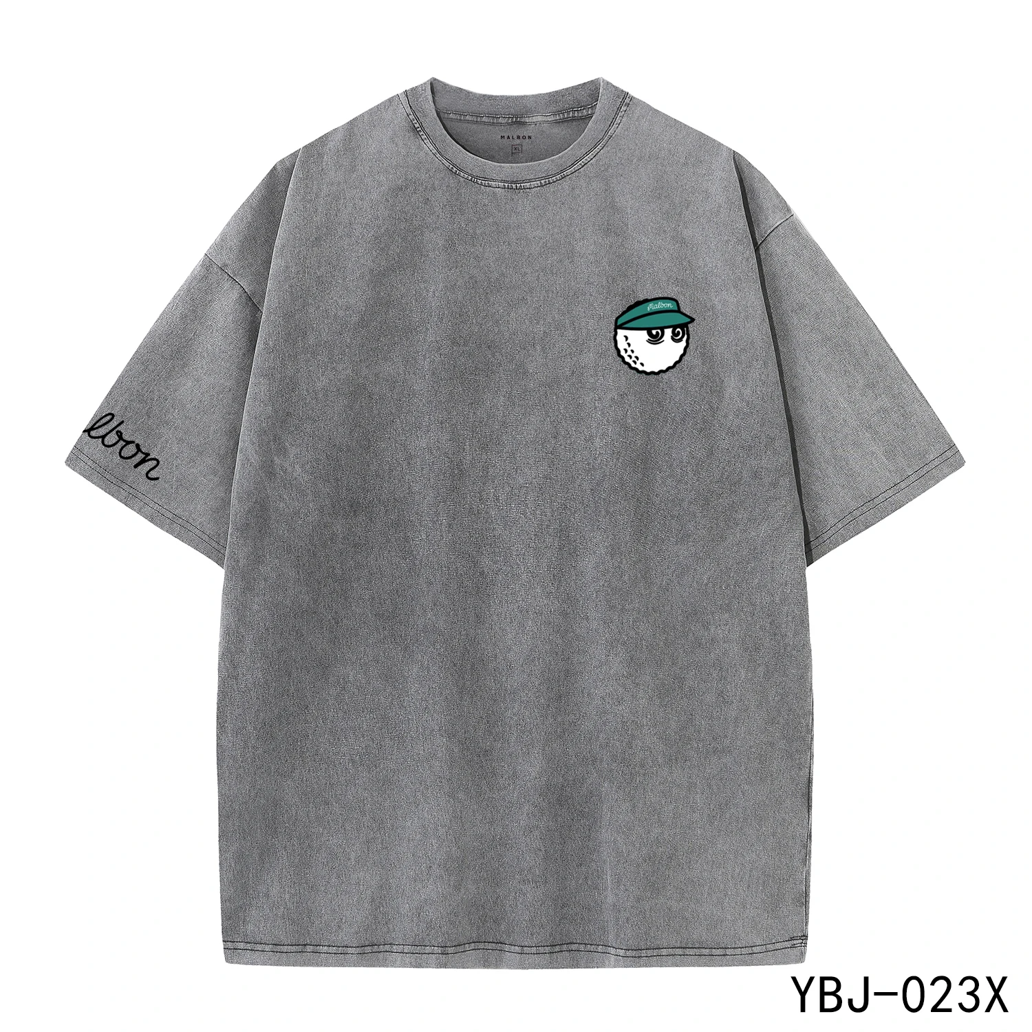 

Malbon Golf 2023 New Summer Men Women Washed Batik Drop Shoulder Style T-shirt Cotton O-neck Oversize Top