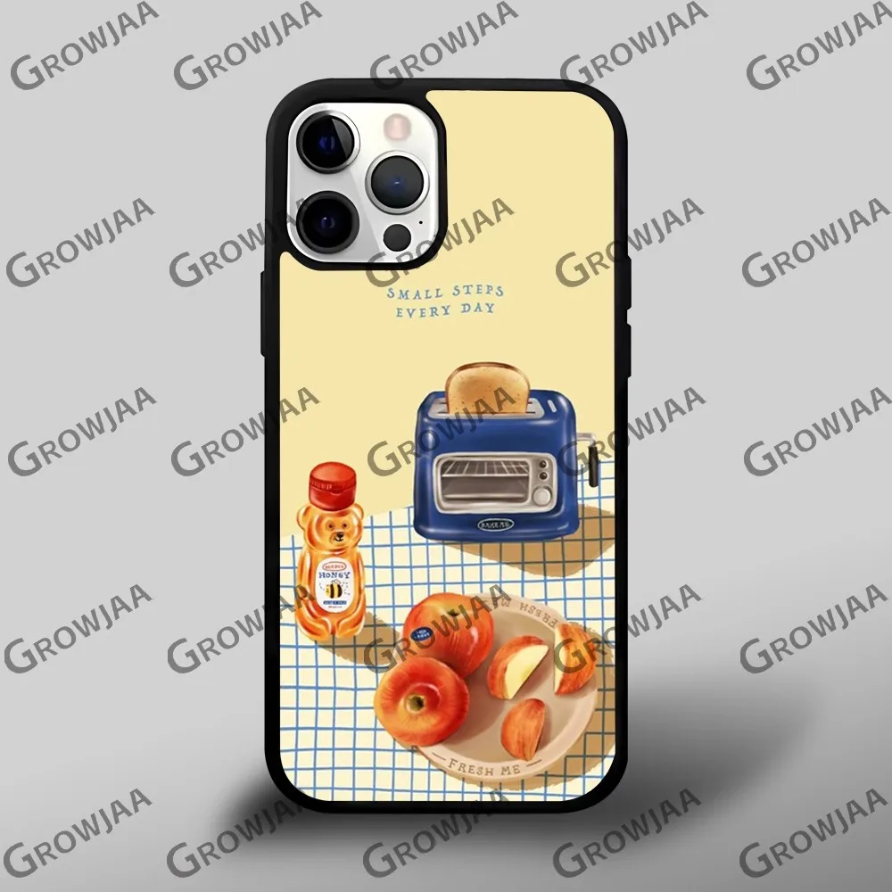 Чехол для телефона Вкусный молочный хлеб iPhone 16 15 14 13 12 11 Pro Xs Max Mini XR X 7 8 Plus роскошный