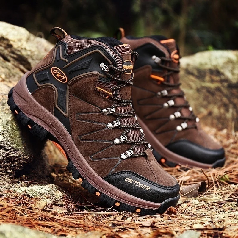New Men's Outdoor Hiking Shoes Safety Shoes Work Shoes Resistance To Bump Steel Toe Breathable Work Boots Hiking Climbing Shoes