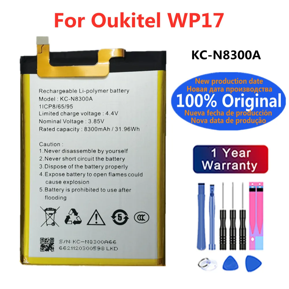 KC-N8300A 8300 мАч оригинальный аккумулятор большой емкости для Oukitel WP17 телефона