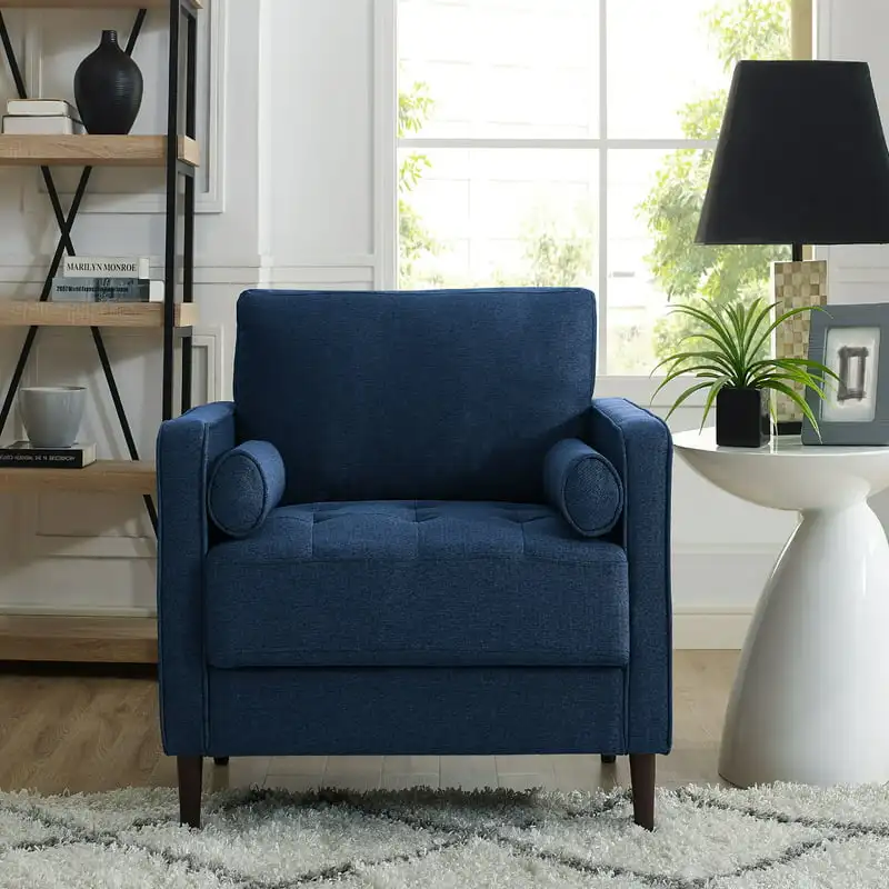 

Lorelei Lounge Chair, Navy Blue Fabric