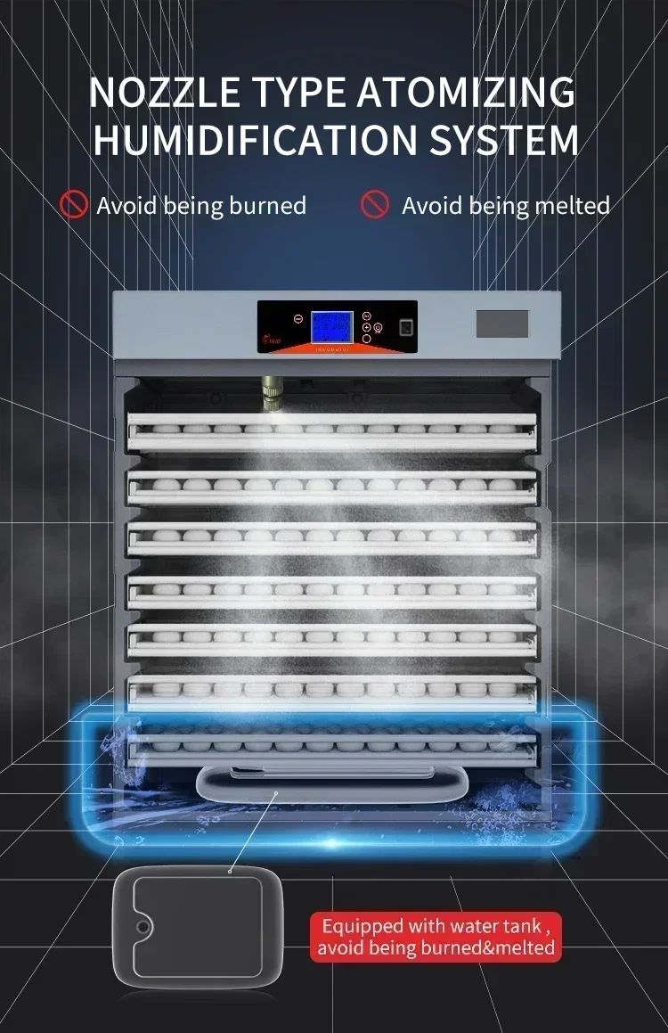 Полностью автоматический инкубатор для куриных яиц на солнечной батарее 1000