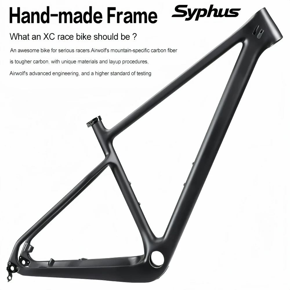 Фото Карбоновые рамы Mtb Syphus 29er PF30, горные велосипеды Hardtail, 142*12 мм, карбоновая рама велосипеда, сверхлегкая рама Mtb 29er №2